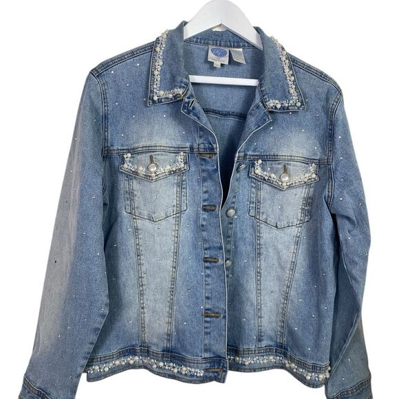Embellished Denim Jacket DG2 Gilman L embellished - Picture 1 of 9